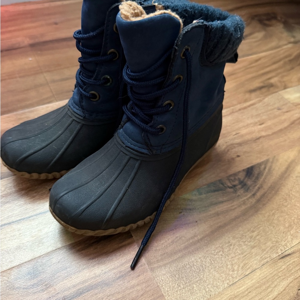 Kids Blue and Black Winter Boots